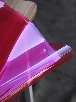 0.3 mm TPU Tesatura Roz Clar PVC Lichid Film DIY Îmbrăcăminte Impermeabilă Pelerina de ploaie de Cristal Pungi de Plastic, Decor de Designer Tesatura