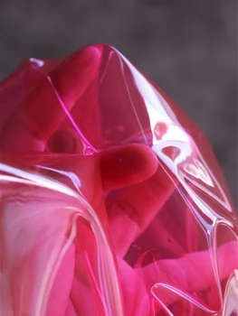 0.3 mm TPU Tesatura Roz Clar PVC Lichid Film DIY Îmbrăcăminte Impermeabilă Pelerina de ploaie de Cristal Pungi de Plastic, Decor de Designer Tesatura