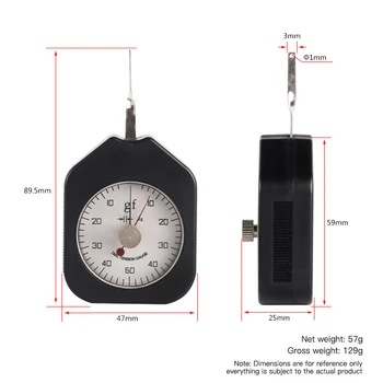 0-500g Analog Tensiometrului Preț cu un singur indicator cu Cadran Indicator de Tensiune Metru Tester Tabel dinamometru de tensiune Laterala metru