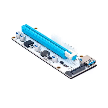 008 PCIe, PCI-E PCI Express Riser Card 1x la 16x USB 3.0 Cablu de Date SATA la 4Pin IDE Molex de Alimentare pentru BTC Miner Mașină