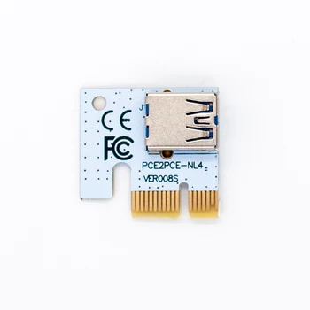 008 PCIe, PCI-E PCI Express Riser Card 1x la 16x USB 3.0 Cablu de Date SATA la 4Pin IDE Molex de Alimentare pentru BTC Miner Mașină