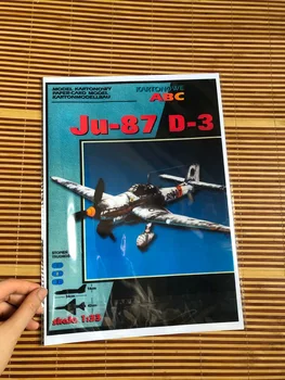 1:33 germană Ju-87 D-3 Stuka Dive Bomber 3D DIY Hârtie Model de Carte de Clădire Seturi de Constructii jucarii Jucarii Educative Model Militar