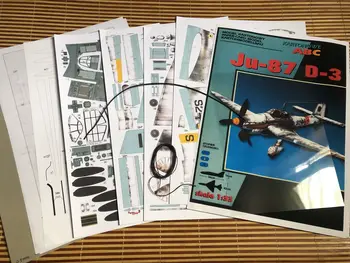 1:33 germană Ju-87 D-3 Stuka Dive Bomber 3D DIY Hârtie Model de Carte de Clădire Seturi de Constructii jucarii Jucarii Educative Model Militar