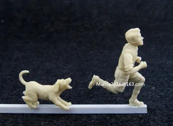 1/35 WW2 civile, copii și câini-al doilea RĂZBOI mondial Rășină Model Kit figura Transport Gratuit
