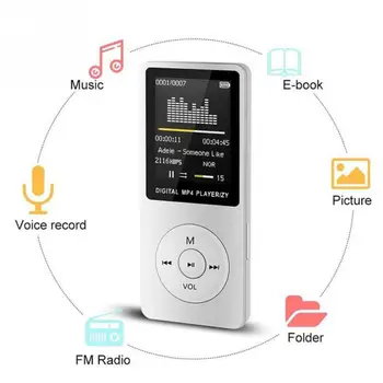1.8 inch MP3 HIFI Player de Muzică Portabil, Film mass-Media Ebook Digital Cu Radio FM, USB 2.0 Interfață