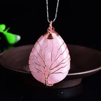 1 BUC Naturale Cristal de Cuart roz Pomul Vieții Pandantiv Ametist Minerale Bijuterii Câteva Decorațiuni DIY Cadouri Accesorii Femei
