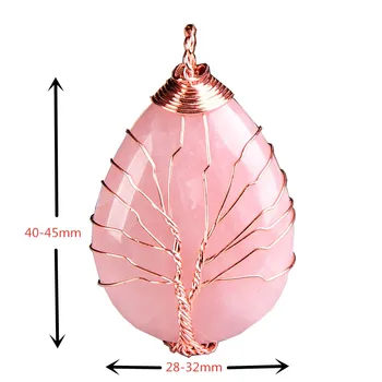 1 BUC Naturale Cristal de Cuart roz Pomul Vieții Pandantiv Ametist Minerale Bijuterii Câteva Decorațiuni DIY Cadouri Accesorii Femei