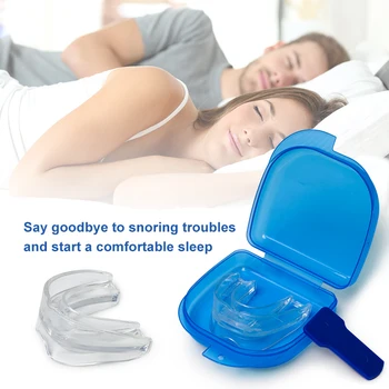 1 Set Opri Sforăit Soluție Anti Sforăit Purtător De Cuvânt Dispozitiv Din Silicon Moale Anti Sforait Snore Stopper Dentare Tava Pentru Dormit C1854