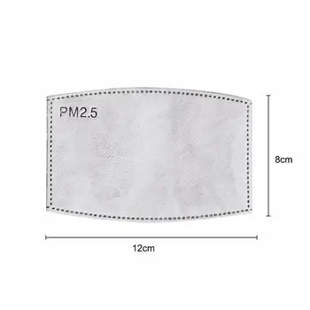 10-100BUC PM2.5 Anti Ceata Gura Masca Filtru Înlocuibil-felie 5 Straturi Non-țesute Filtru de Carbon activ Măști de față Garnitură