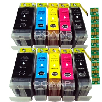 10 Cartuș de Cerneală pentru PGI5 CLI8 Pixma MP500 MP530 iP4200 MX850 MP610 MP800 MP800R iP7500 iP7600 Printer