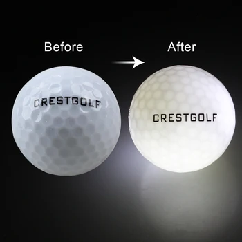 (10 Pack) Crestgolf Intermitent Stralucitoare Minge de Golf,Noapte, Strălucire Flash LED-Minge de Golf,șase Culori pentru Alegerea Ta