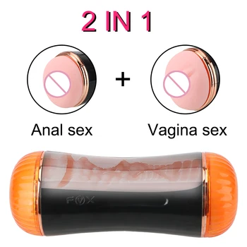 10 Viteze Automata Masculin Masturbator Dublu canal Anal, Vagine Masturbari Cupa Jucarii Sexuale pentru Barbati Sex Machine