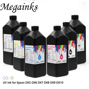 1000ML 6 sticla de culoare Led-uri UV de cerneală Pentru Epson DX5 DX7 DX9 DX10 XP300 XP600 TX800 capului de imprimare 1500W R3000 R330 1400 1410 1430 printer