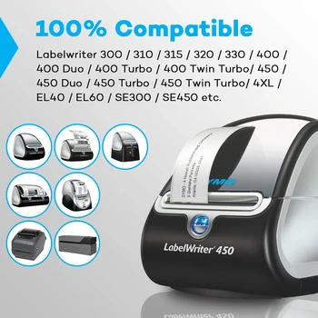 1000pcs 12mm*24mm LW 11353 Compatibil Hârtie Termică Compatibil pentru Dymo LaberWriter 450 400 450Turbo Printer SLP 440 450