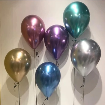 100buc 12Inch Metalic Pearl Baloane Latex Gros Chrome Heliu Balon de Aur Petrecerea de Ziua Decor Adult Nunta Copii Aer Globos