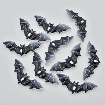 100buc 13*35mm Pictura Rășină Neagră Bat Flatback Piatra Copil Album Ambarcațiuni/Crăciun F185*10