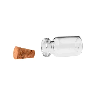 100buc/200pcs 0,5 ml Mini Sticlă Clară care Doresc Sticlă Flacoane Goale, Borcane Cu Dop de Plută Nunti Doresc Bijuterii Favoruri de Partid