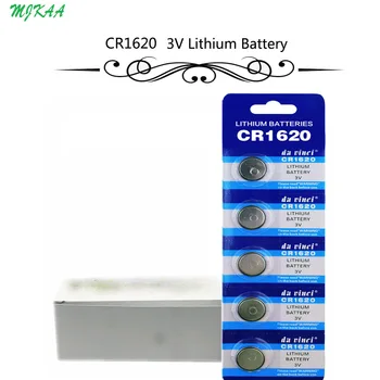 100buc=20Card CR1620 Baterii Buton ECR1620 DL1620 5009LC Celule Monedă Baterie de Litiu de 3V CR 1620 Pentru Ceas Electronic de la Distanță Jucărie