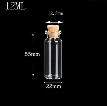 100buc 22*55mm en-Gros Mini Sticlă Goală de Plută care Doresc Flacon Cadou Oala Eșantion Borcan Reîncărcabile Recipiente Cosmetice decor