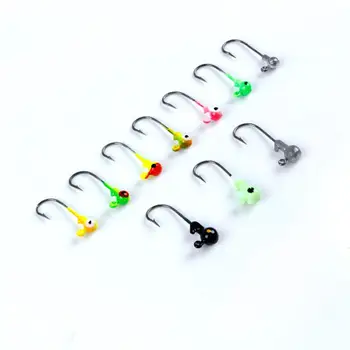 100buc/Cutie Multicolor Duce Capul Dispozitive de fixare Cu un Singur Cârlig Accesorii Consumabile de Pescuit Carlige de pescuit 1g/2g