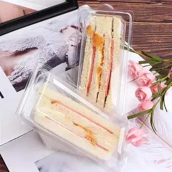 100buc Sandwich Cutie de Ambalare Pungă de Plastic Sandwich Triunghi Sac