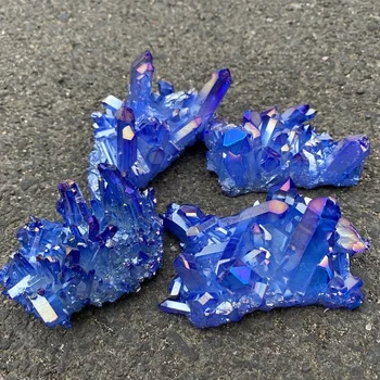 100g-300g Acasă Decorative Cristal de Cuarț de Vindecare albastru Aura Violet de Cuart Grup