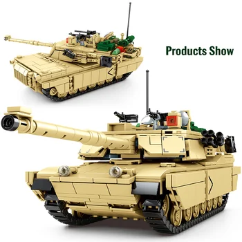 1052PCS Oraș WW2 Abrams M1A2 Rezervor Carul Model Blocuri Militare Tehnice Arma Armata Cifre Cărămizi Jucarii Pentru Copii