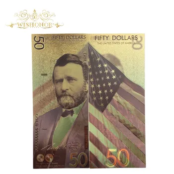 10buc/lot Nou America Bancnota de 5 Dolari Bancnotelor în Aur 24k Placate cu Bani Falși Placat cu Aur Cadou de Afaceri
