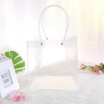 10buc pătrat pungă de plastic Transparent, ambalaje cosmetice pungi de nunta, ziua de nastere copil de dus cadou geanta sac de Flori bolsitas de papel