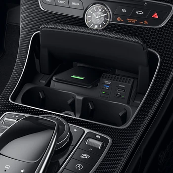 10w mașină de încărcare wireless qi încărcător de telefon de încărcare accesorii pentru Mercedes Benz W205 C43 AMG C63 GLC43 GLC63 X253 Clasa C