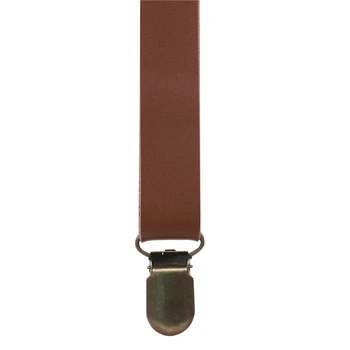 110*2cm Vintage din Piele Suspensor Barbati/Femei Reglabil Centura de Bronz Bretele Clipuri Pe Y-spate Bretele