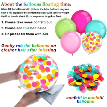 120PCS Latex, Baloane Colorate în condiții de Siguranță Flamingo Confetti Baloane pentru Interior, în aer Liber, Petrecere de Aniversare Fericită Consumabile