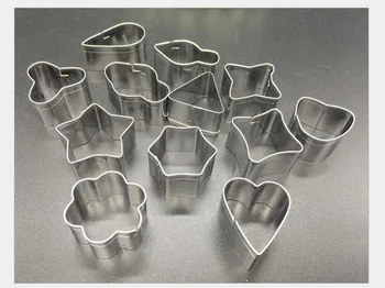 12BUC / Set ,NOUA Formă Geometrică Cookie-Cutter din Oțel Inoxidabil Mucegai Creative Fondant Freze Tort Instrumente cu Cutie