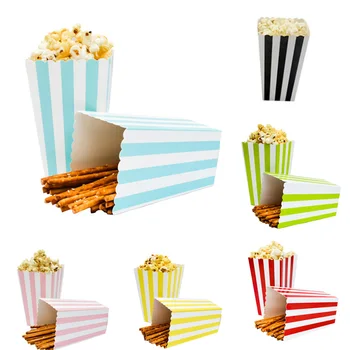 12pcs Benzi Colorate de Hârtie Popcorn Cutii Decor Nunta Pop Corn Saci de Favoarea de Craciun Petrecere de Ziua Consumabile