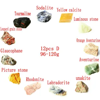 12Pcs sau mai multe Amestecate Colorat Piatră brută Cristal Natural de roci Naturale Minerale-Specimen de Vindecare Colecție Cadou