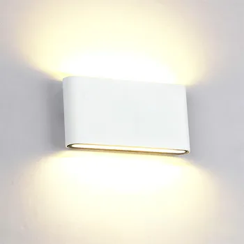 12W LED COB Tranșee de Perete rezistent la apa Lampă de Perete din Aluminiu într-un cap dublu Cub corp de iluminat interior Exterior Corrider