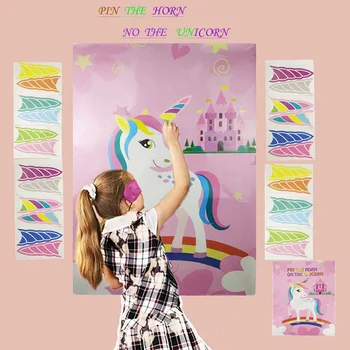 15buc/set pin corn de unicorn joc petrecere de ziua decoratiuni copii unicorn partid decor consumabile amuzant de a face un joc unicorn