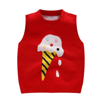 18 Modele De Bumbac Tricotate Copii Baby Vestă De Îmbrăcăminte Exterioară 2020 Nouă Primăvară De Toamnă Fără Mâneci Pulovere Pentru Băieți Fete Vesta Topuri