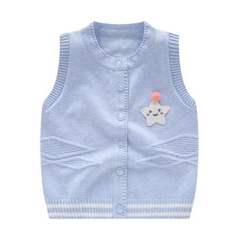 18 Modele De Bumbac Tricotate Copii Baby Vestă De Îmbrăcăminte Exterioară 2020 Nouă Primăvară De Toamnă Fără Mâneci Pulovere Pentru Băieți Fete Vesta Topuri