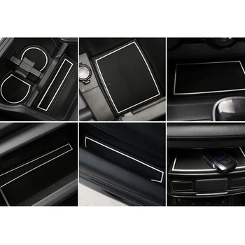 18Pcs Auto Fata si Spate Usa Slot Pad Mat Titularii de Ceașcă Covoare Tapiterie Interior Styling pentru Subaru Forester 2019 Accesorii de Interior Albastru