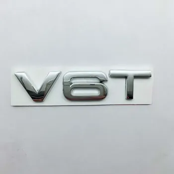1buc 3D V6T V8T Negru Lucios Scrisoare Numărul Emblema Auto Styling Fender Partea Portbagaj Insigna Logo-ul Autocolant pentru Audi TTRS Q3 Q5 A7 A8L