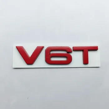 1buc 3D V6T V8T Negru Lucios Scrisoare Numărul Emblema Auto Styling Fender Partea Portbagaj Insigna Logo-ul Autocolant pentru Audi TTRS Q3 Q5 A7 A8L