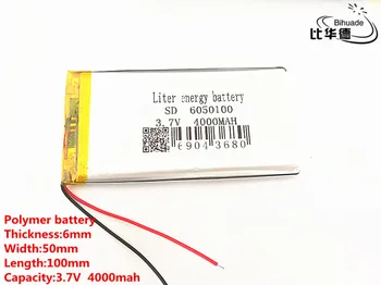 1buc/lot 3.7 V 4000mAh 6050100 Litiu Polimer LiPo Baterie Reîncărcabilă Pentru GPS DVD PSP