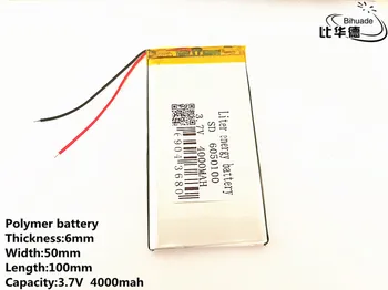 1buc/lot 3.7 V 4000mAh 6050100 Litiu Polimer LiPo Baterie Reîncărcabilă Pentru GPS DVD PSP