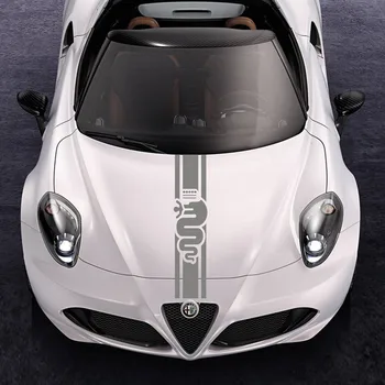 1buc noi pentru Alfa Romeo capota dungi de curse grafică autocolante, decalcomanii MiTo 147 156 159 166 Giulietta Stelvio Giulia GT Spider
