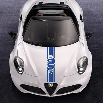 1buc noi pentru Alfa Romeo capota dungi de curse grafică autocolante, decalcomanii MiTo 147 156 159 166 Giulietta Stelvio Giulia GT Spider