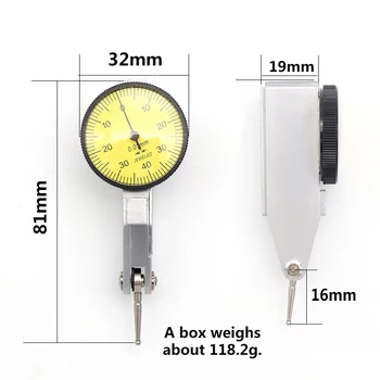 1buc rezistent la Șocuri rezistent la apa Pârghie Indicator cu Cadran Instrument de Măsurare cu 0.01 mm Precizie 0-0.8 mm Instrument de Măsurare