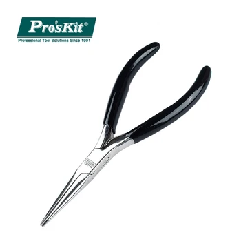 1PK-26 Pro'sKit Oglindă din Oțel Inoxidabil din Oțel Fără Dinți Lungi Nas Clește de Cablu Cutter de Precizie Antiderapante Clește