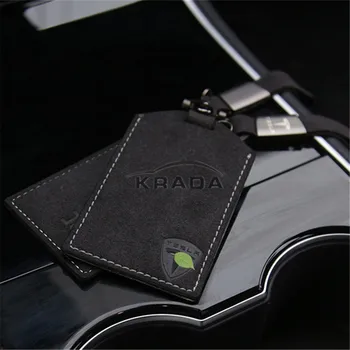 1X Alcantara Keybag Pentru Tesla Model 3 2016-2020 Textura Confortabil de Piele Breloc Cheie Fob Cartelei Accesorii Auto