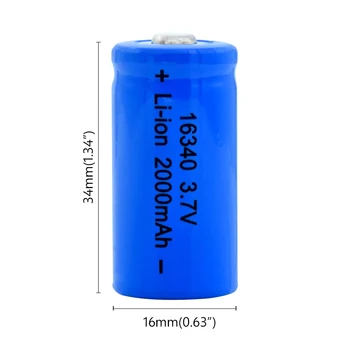 2/4/6/8/10 Buc 16340 3.7 V 2000mAh Albastru Bateriile Li-ion Replace Pentru CR123A CR17345 K123A VL123A DL123A 5018LC SF123A EL123AP